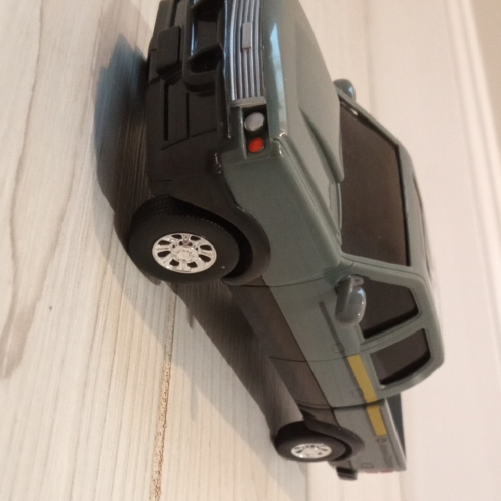 Sleek Gray Toy Truck with Yellow Accent
